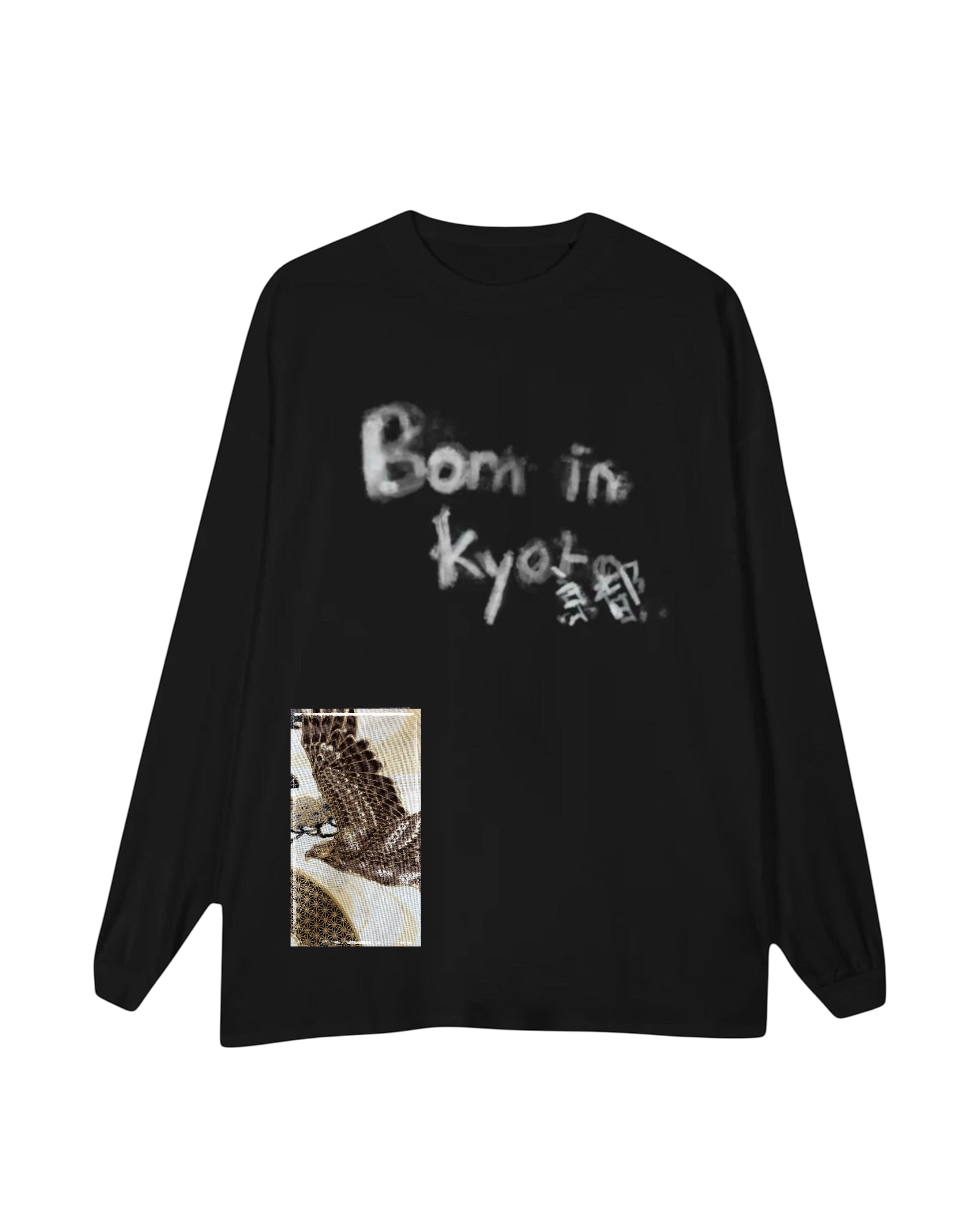 « HANDPAINT » T-shirt à manches longues oversize à effet peinture