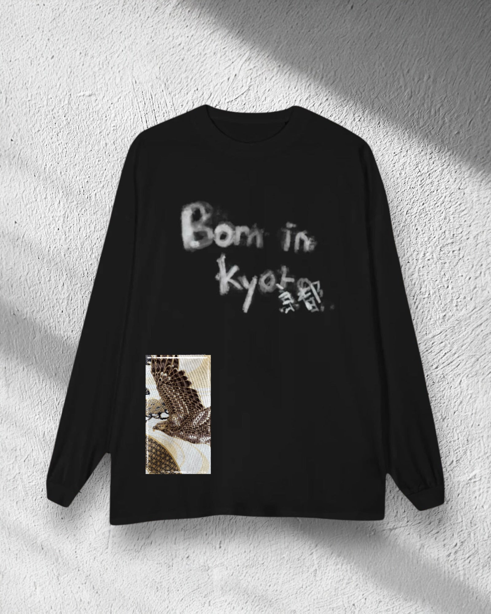 « HANDPAINT » T-shirt à manches longues oversize à effet peinture